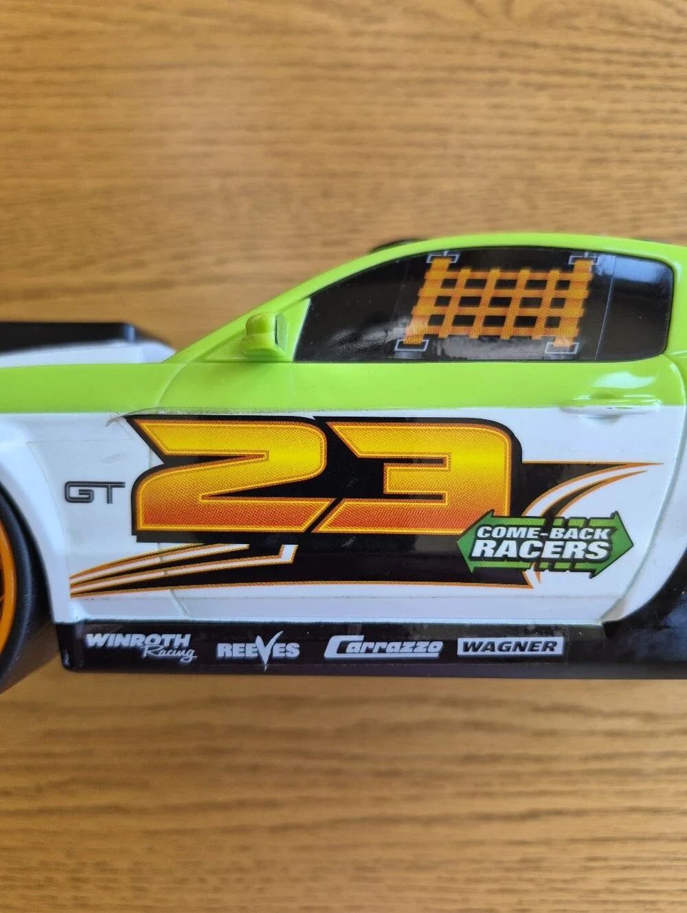 Toy State Kids Toy Car Road Rippers Ford Mustang GT Green 23 Come-Back Racers